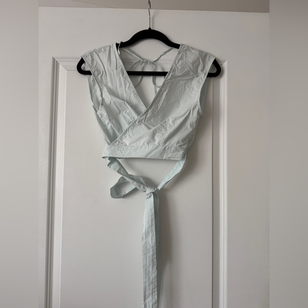 Rachel Comey Wrap Top in Light Blue